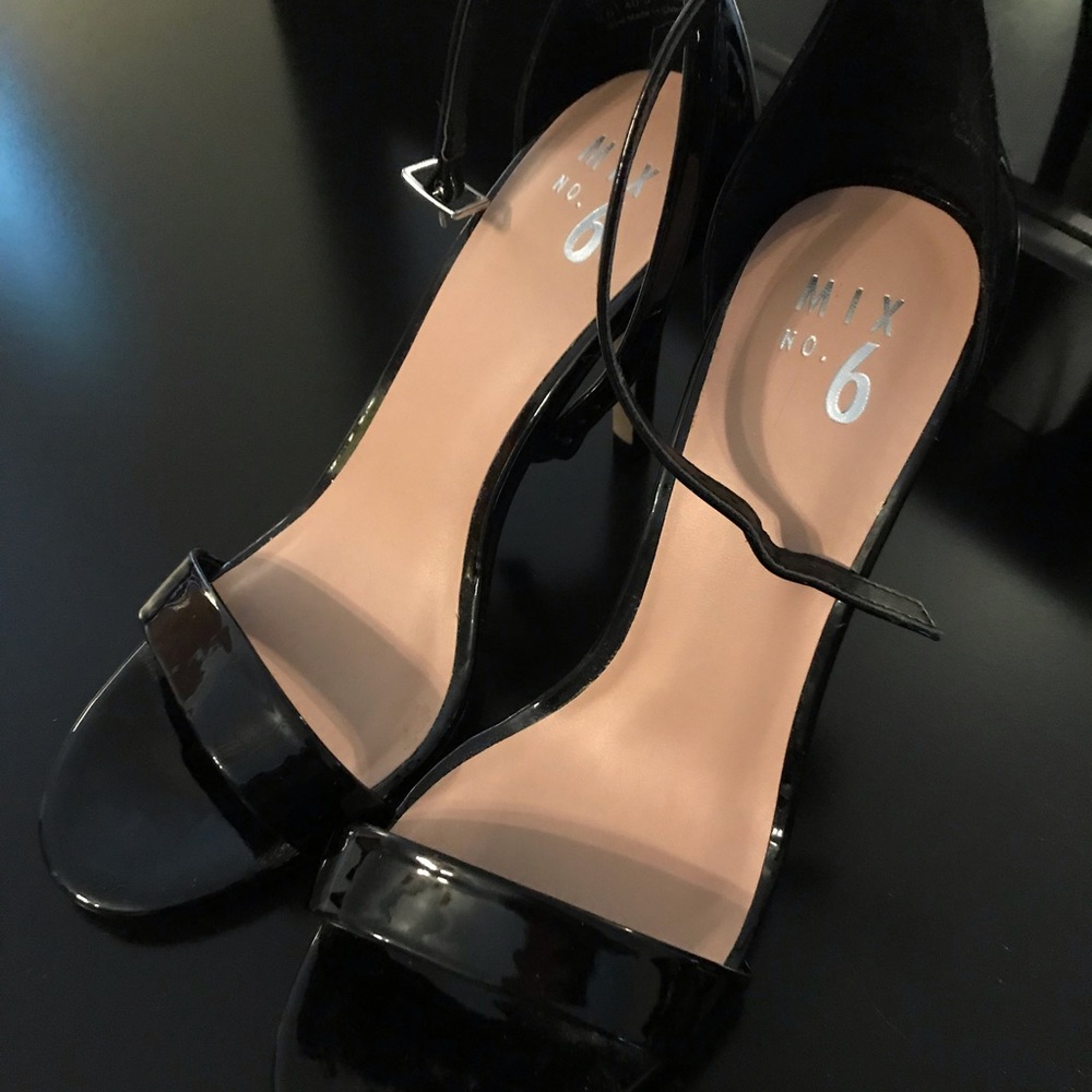 Ankle Strap Black Heels